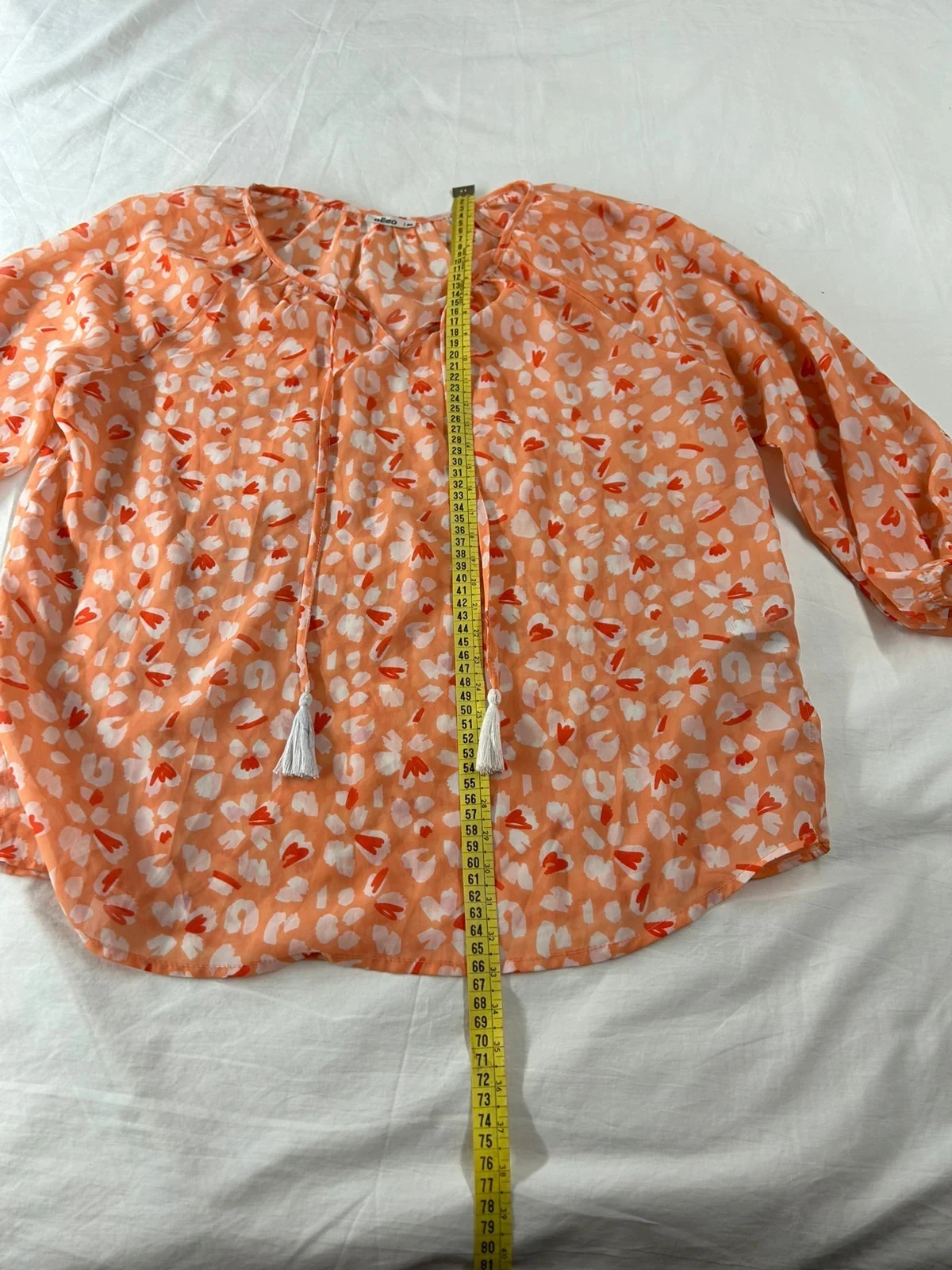 Blusa de mangas longas vintage gémo efeito transparente – photo 4